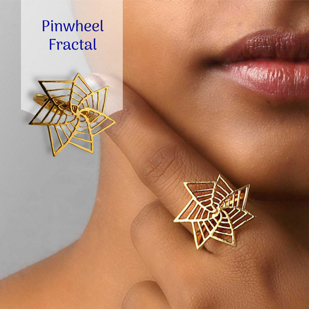 Geometric Goddess Gold-plated Ring