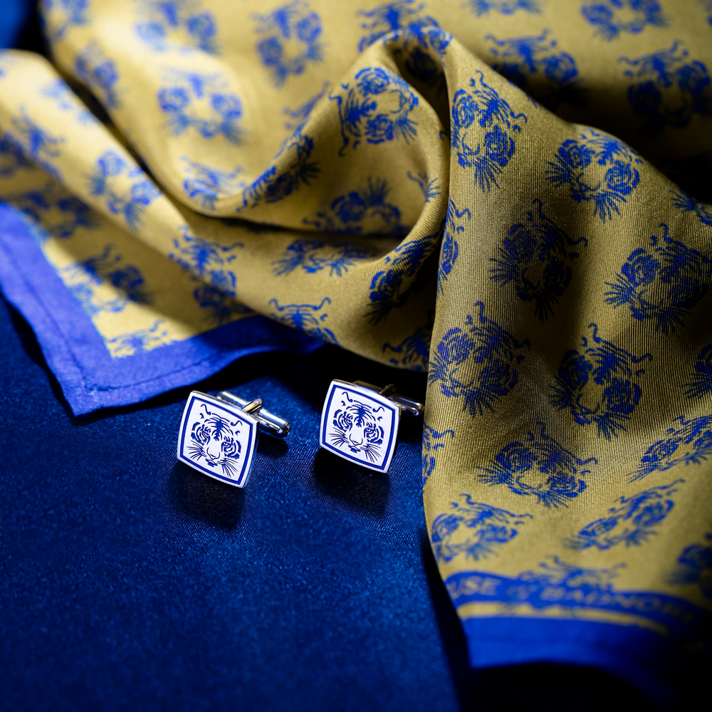 Tiger Cufflinks &amp; Pocket Square