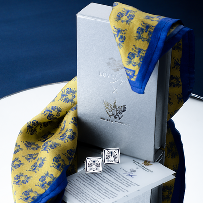 Bengal Tiger Cufflinks &amp; Pocket Square