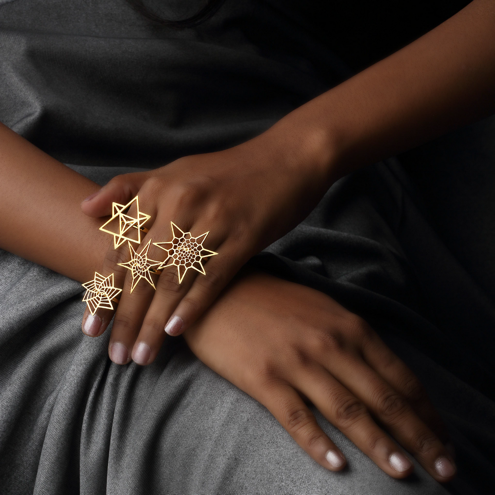 Geometric Goddess Ring