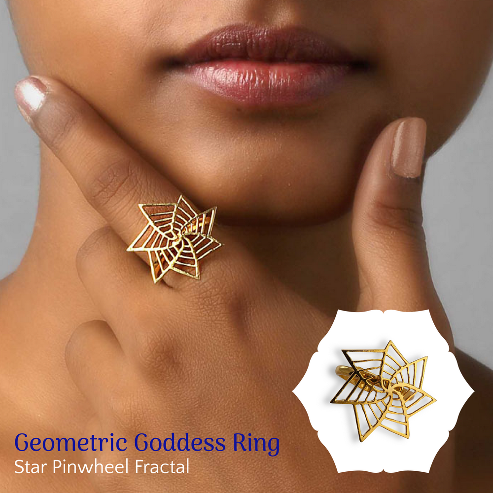 Geometric Goddess Ring