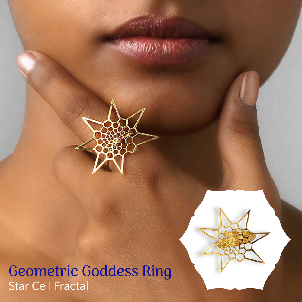 Geometric Goddess Ring