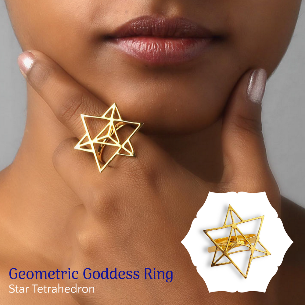 Geometric Goddess Ring