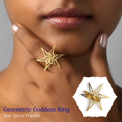 Geometric Goddess Ring